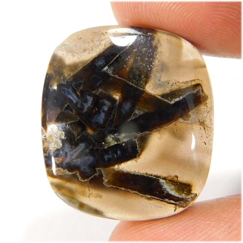 Cabochon coussin agate bâton