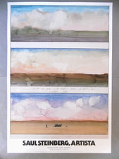 STEINBERG Saul Affiche originale 2024 Cheval Three landscapes New Yorker Roumain