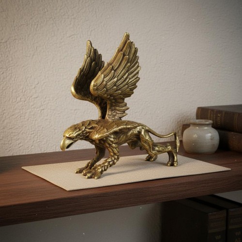 Statuette griffon laiton - statuette,