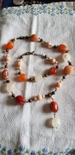 Bracelet Et Collier Ancien Vintage Pierre De Verres Gemmes A Identifié 