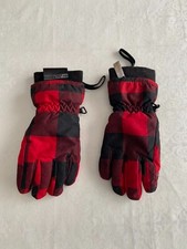 Gants Ski / Hiver GO ATHLI-TECH – Carbone Rouge/Noir Bûcheron – 6 Ans