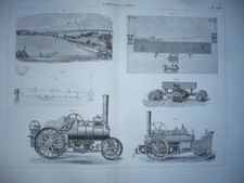 GRAVURE 1880 AGRICULTURE