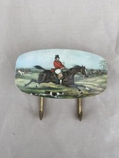 patère ancienne Cavalier En Laiton