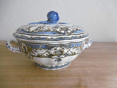 Legumier faience gien decor - legumier,