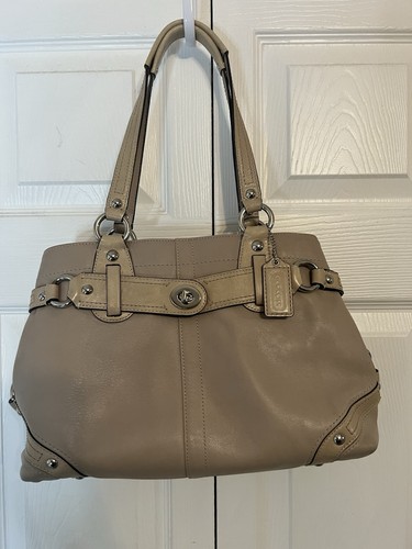 Coach Carly Ivory Leather