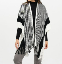 Poncho noir et blanc NEUF