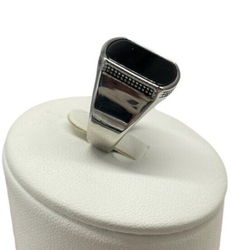 Bague homme pierre noire onyx - bague,