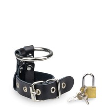 Anneau cockring métal et cadenas - anneau pénis - anneau pénien pour durcir l'ér