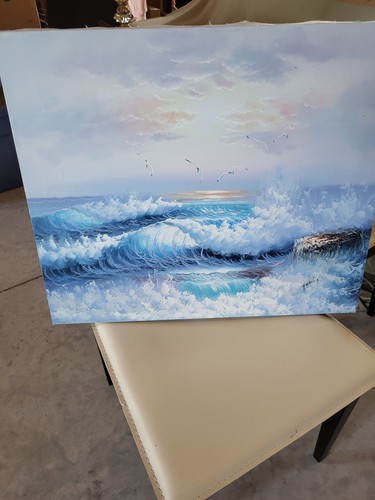 Gailey ocean scene - h., painting