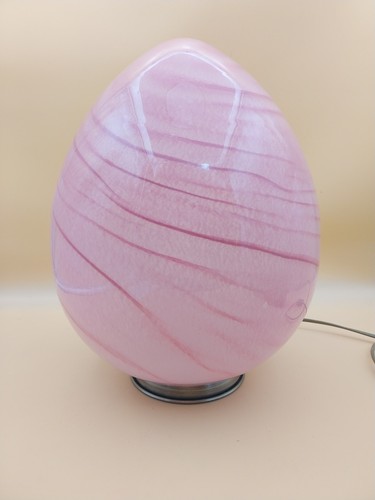Lampe oeuf verre - oeuf, rose