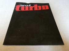 Catalogue RENAULT TURBO GT 11  TURBO2 FUEGO 18 25 1985