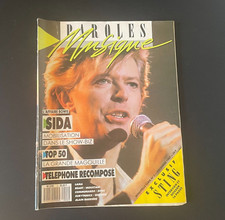 REVUE PAROLES ET MUSIQUE n°2 / 1987 - BOWIE- STING -TELEPHONE - EURYTHMICS ...