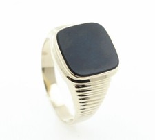 Chevalière Bague Homme Onyx 8 Carats or Jaune 333 5,4 G Gr. 73
