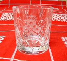 VERRE CRISTAL GRAVE MONOGRAMME