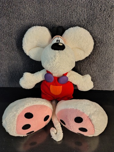Peluche salopette rouge poche - peluche,