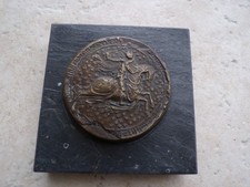 presse papier bronze chevalier