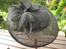 Chapeau capeline Sisal noir