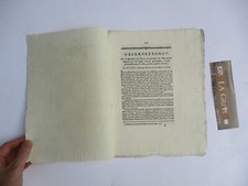 Comte de Lapisse, Observations pierres parement, 1787, Rare, Fortifications