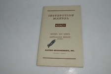 *TC* Mesures Électro-ESI Modèle 250 Série Pont D'Impedance Manuel (Livre 695)