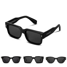 Lunettes de soleil LATENZAZERO homme/femme UV400 minimal noires black fashion