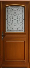 Porte D'entrée Bois Vitrée, Perault, H,215xl,90 P, Droit Côtes Tableau Gd Menuis