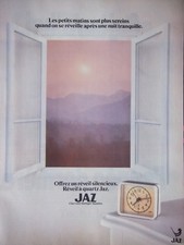 PUBLICITÉ DE PRESSE 1979 OFFREZ UN RÉVEIL SILENCIEUX JAZ RÉVEIL A QUARTZ