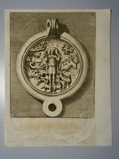 GRAVURE ORIGINALE XVIIIEME - CHRIST PORTANT UN MOUTON - IMPRESSION RECTO VERSO