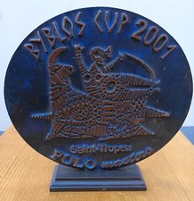 Trophée en bronze Polo Masters Saint Tropez "Byblos cup 2001"