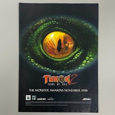 Turok 2 Seeds Of Evil Nintendo 64 N64 Jeu Vidéo 1998 Vintage Rétro Publicité