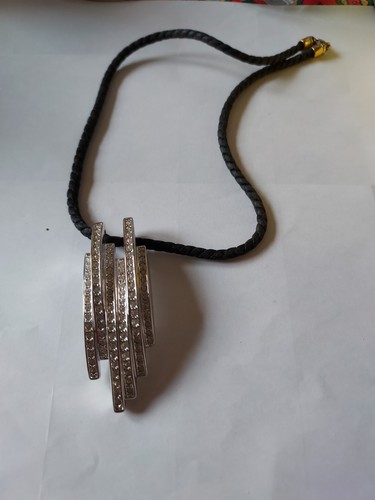 Pendentif métal blanc - métal,