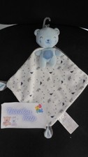 doudou plat cape ours blanc