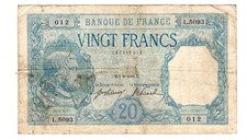 FRANCE Billet 20  FRANCS 01/08/1918 BAYARD  FAY°11 L.5093  012 TB/ TTB