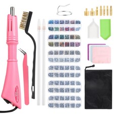 Applicateur Strass Hotfix avec 6 Boîtes de Strass Thermocollant Pierres Fanta...