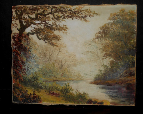 Petit tableau huile - tableau, toile