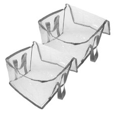  2 Pcs Conteneurs De Stockage Livres Sacs Rangement À Fermeture Éclair