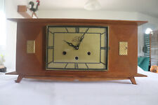 RARE ! Horloge pendule carillon ancienne en bois Sarda Besançon - meuble 1950/60