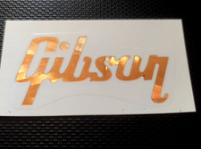 GIBSON GOLD PEARL HEADSTOCK WATERSLIDE / LOGO DE GUITARE GIBSON DORE