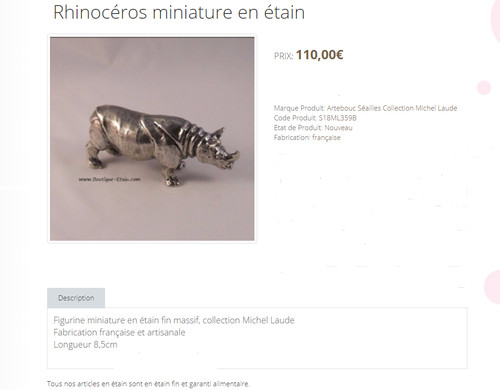 Rhinocéros miniature - , en