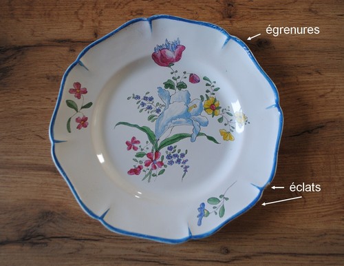 Tres jolie assiette faience - assiette, en