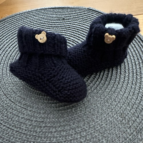 Chaussons bébé tricot - , bleu