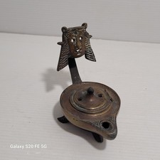 Lampe À Huile Ancienne Bronze