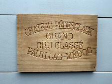 Ancienne estampe caisse vin en bois: Château Pédesclaux, Pauillac, Médoc