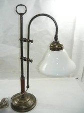 Lampe De Bureau En Verre Blanc