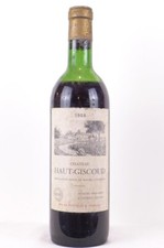 côtes de bourg château haut-giscoud rouge 1966 - bordeaux