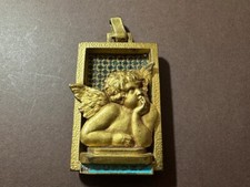 Médaille en bronze doré de l'Ange Raphaël / Lourdes, signée Augis-Ref 110