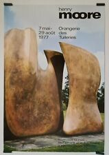 Moore Henry Orangerie des Tuileries 1977 Affiche Originale Exposition Sculpture
