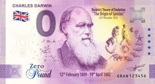 Billet Souvenir 0 Pounds Charles Darwin