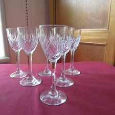 6 verres a liqueur en cristal