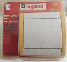  legrand sagane interrupteur va et vient complet jaune Silex Neuf 84002