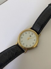 vintage montre watch LIP marque française france plaqué or gold plated pile neuv